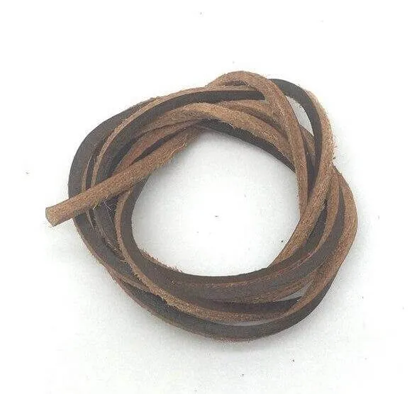 1 Pair Flat Leather Shoelaces 24 to 63 inches