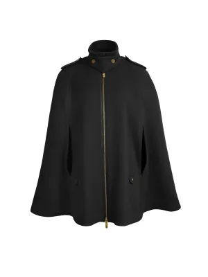 Ada Cape - Black Wool