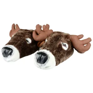 Adults Novelty 3D Antler Reindeer Christmas Slippers