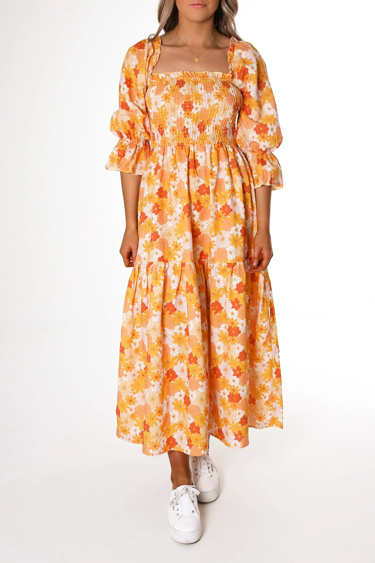 Amber Dress Seventies Floral