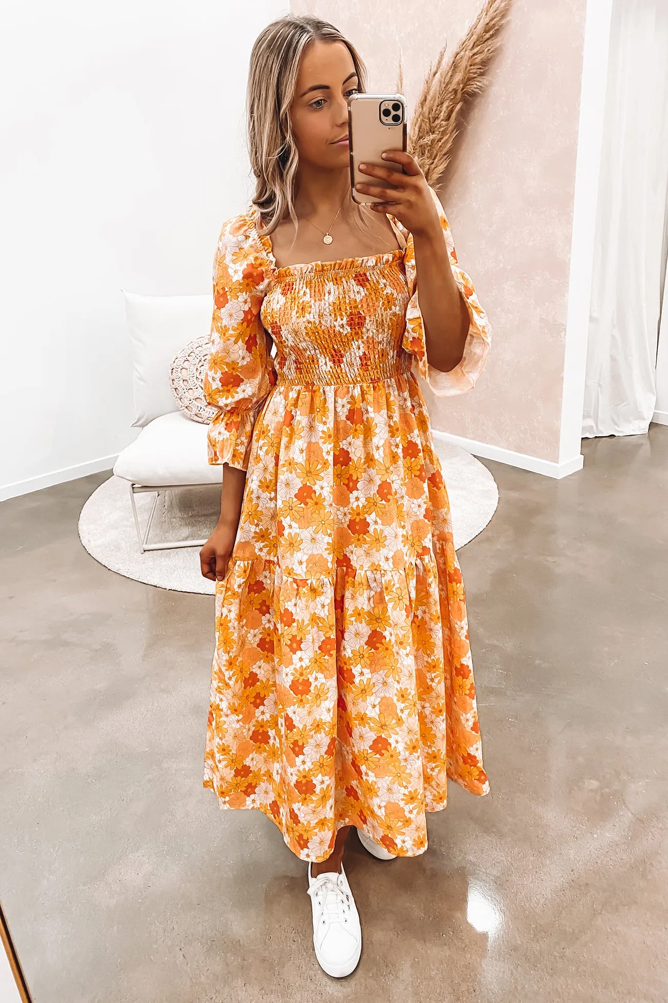 Amber Dress Seventies Floral