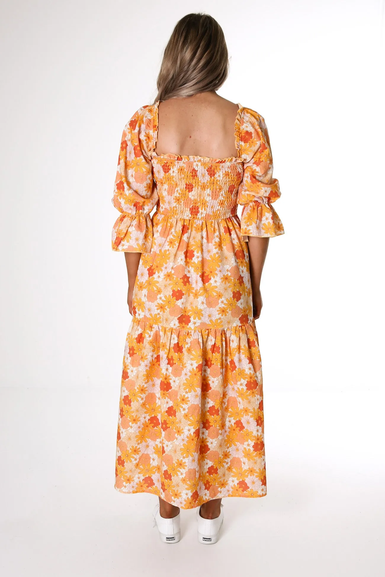 Amber Dress Seventies Floral