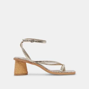 BANITA WIDE SANDALS LIGHT GOLD CRACKLED STELLA