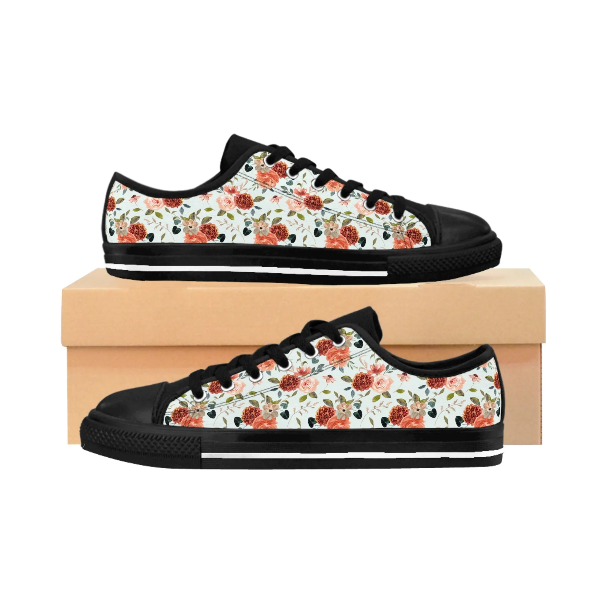 Beautiful Watercolor Flowers Women's Sneakers