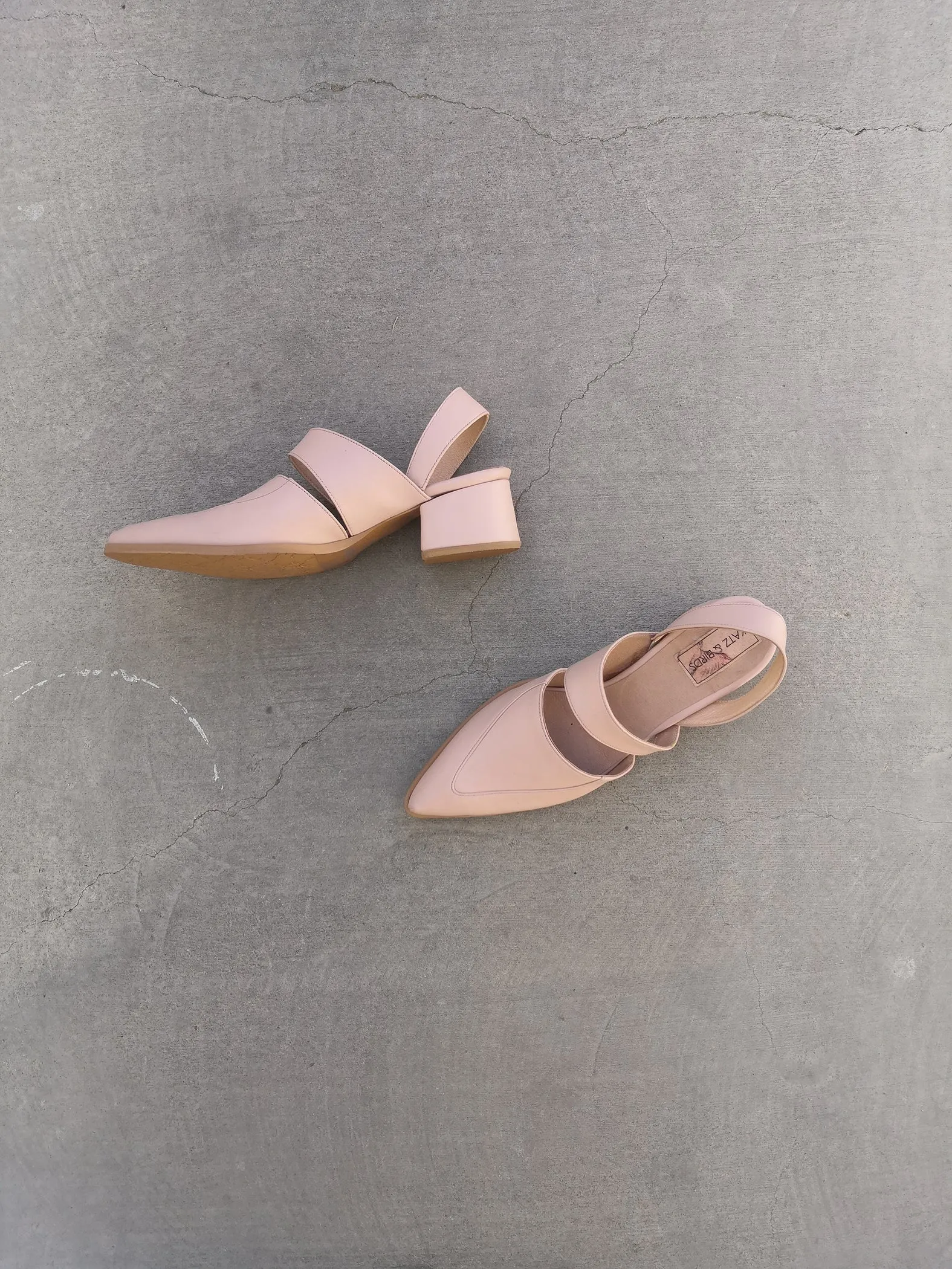 Bermuda - Light Nude Leather Mules