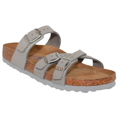 Birkenstock Three Strap Sandals - Franca - Grey