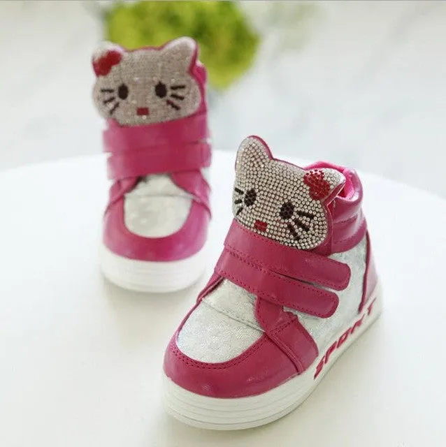 Children's winter boots new fashion 2016 Girl PU snow brand cartoon sneakers kids waterproof rubber shoes botas infantis