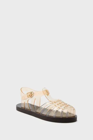 Clear Caramel Homeria Jelly Sandals