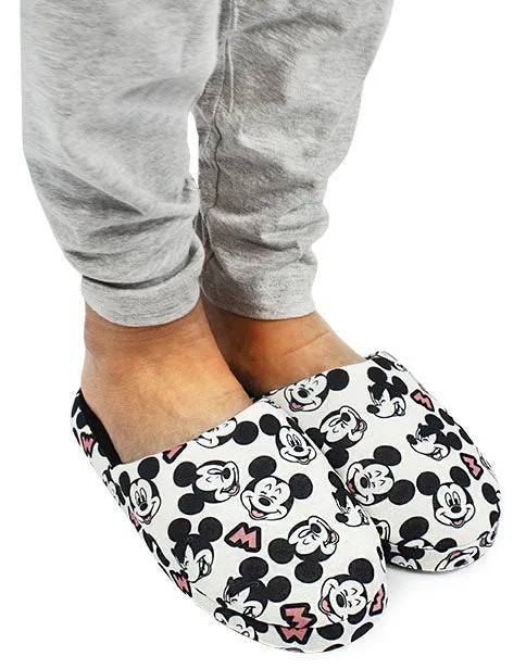 Disney Mickey Mouse Women's Slippers - All Over Print Ladies Shoes