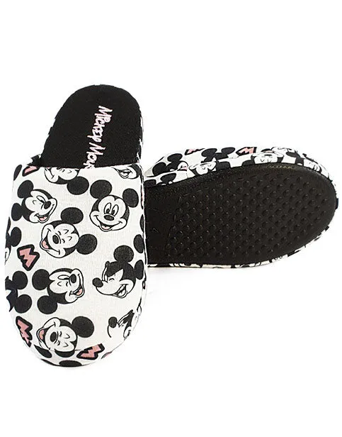 Disney Mickey Mouse Women's Slippers - All Over Print Ladies Shoes