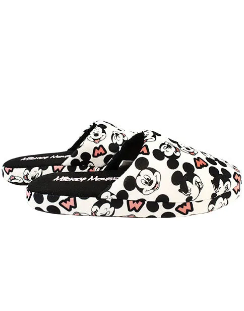 Disney Mickey Mouse Women's Slippers - All Over Print Ladies Shoes