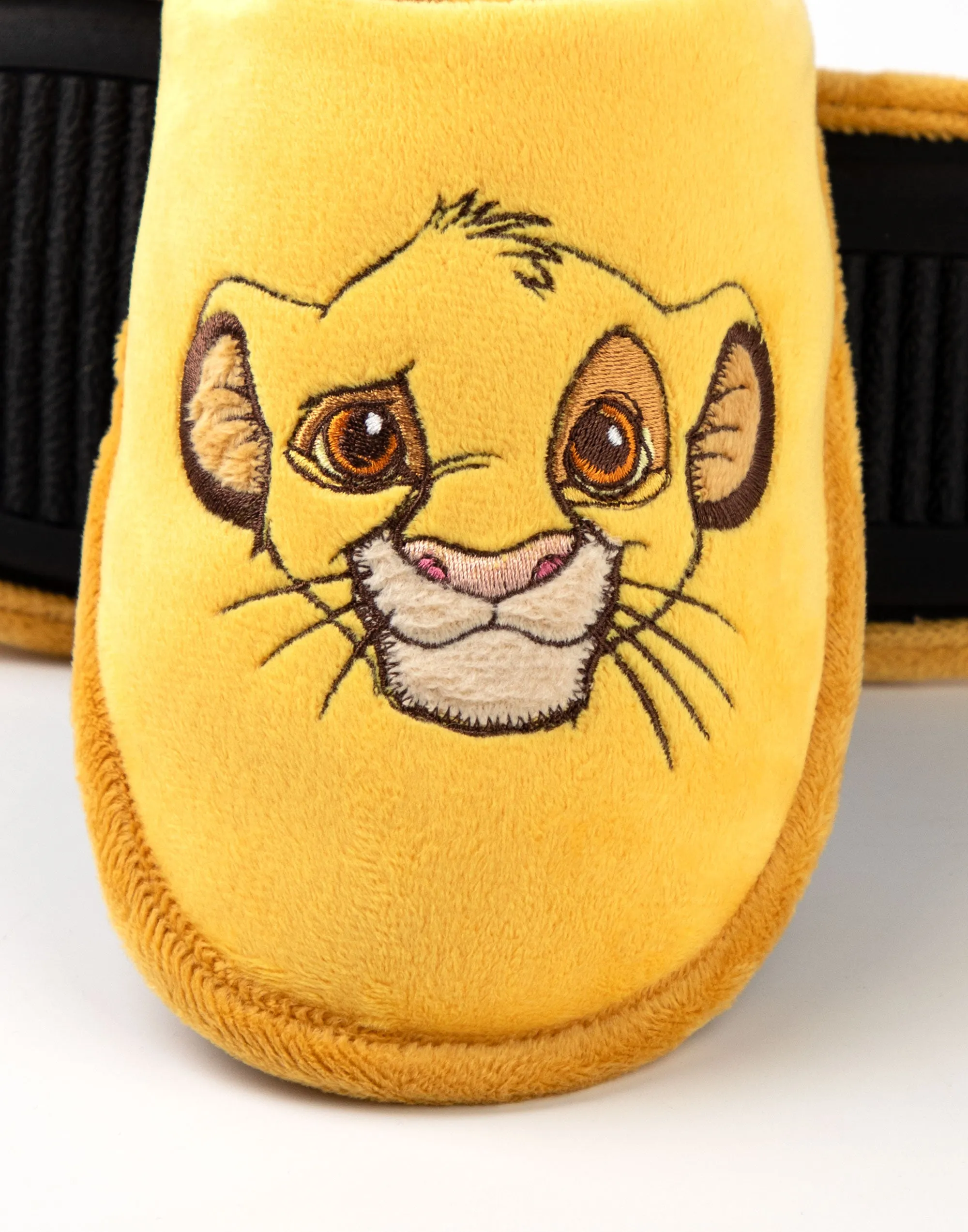 Disney The Lion King Womens Simba Yellow Mule Slippers