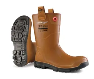 Dunlop Purofort Rigpro Fur Lined Waterproof Safety Rigger Wellington Boot - LJ2HR48