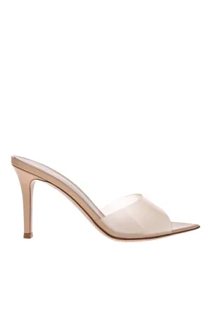 Elle Nude Plexi Stiletto Mules