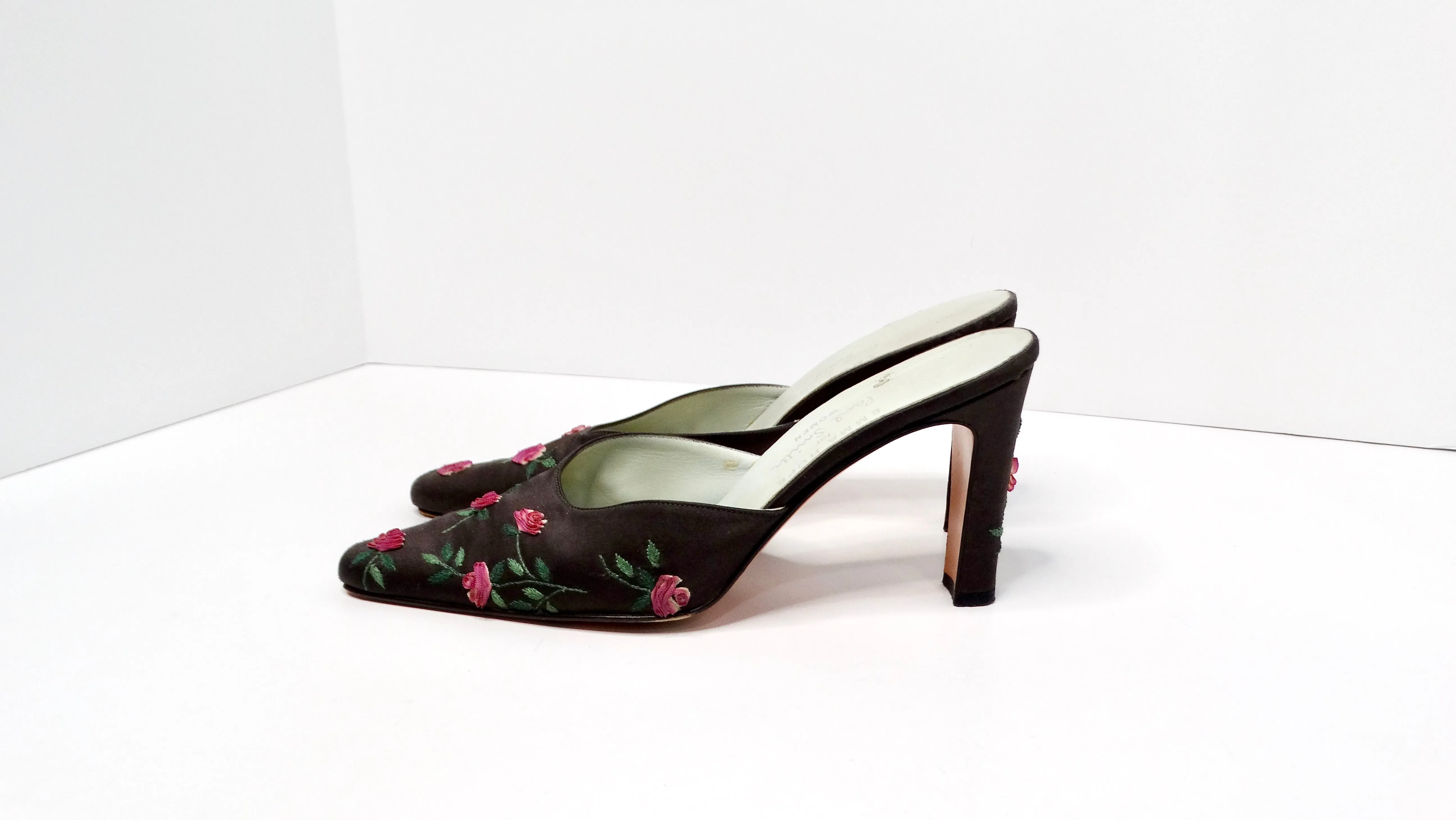 Emma Hope for Paul Smith Y2K Rose Stitched Mule Block Heels