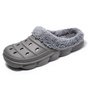 Groovywish Fluffy Plush Slippers Plus Size EVA Men Clogs