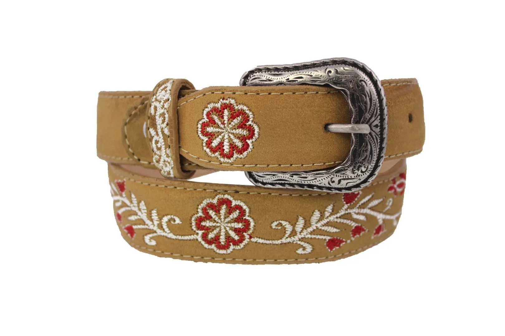 Kids #805 Tan Western Cowboy Belt Leather - Removable Buckle