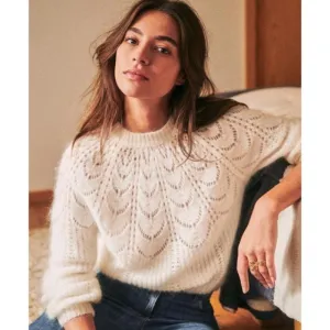 Ladies’ Knitted Pullover Sweater Warm Fabric for Fall Cozy Autumn Style for Women