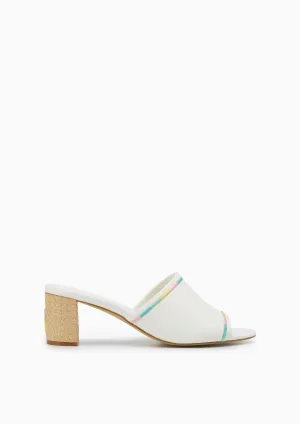 Luly Mid Heel Mules Ivory