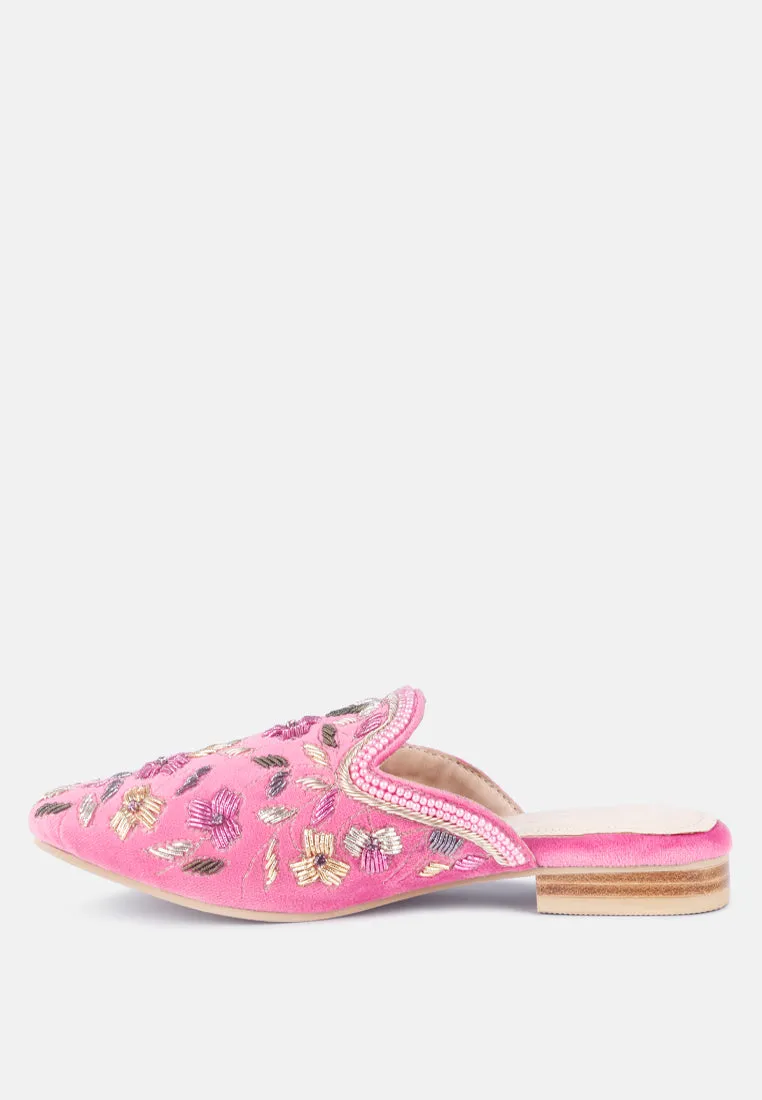 Marcella Embroidered Mules