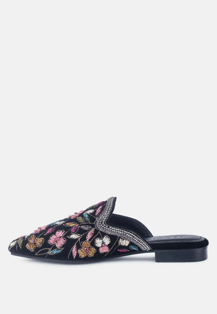 Marcella Embroidered Mules