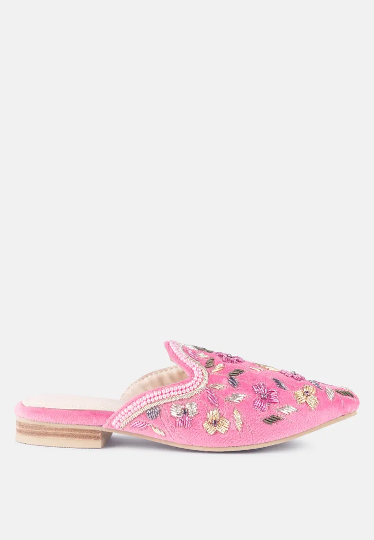 Marcella Embroidered Mules