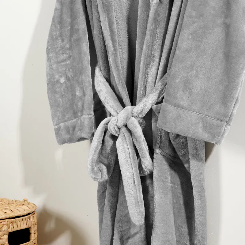 Microfleece Bathrobe - Grey