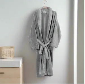 Microfleece Bathrobe - Grey