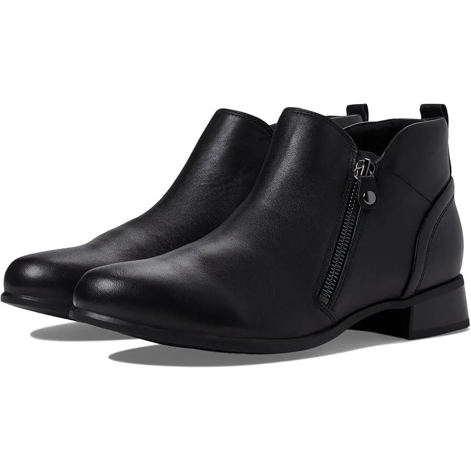 Neko Black Tumbled Calf Leather Ankle Boots