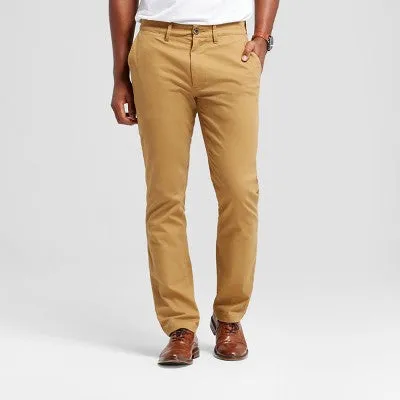 New - Goodfellow & Co Men's Mid Rise Relaxed Leg Athletic Chino Pants Stretch