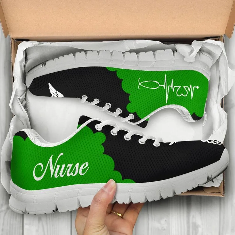 Nurse Sneaker, Nurse Green Sneakers Shoes, Best Shoes For Nurses