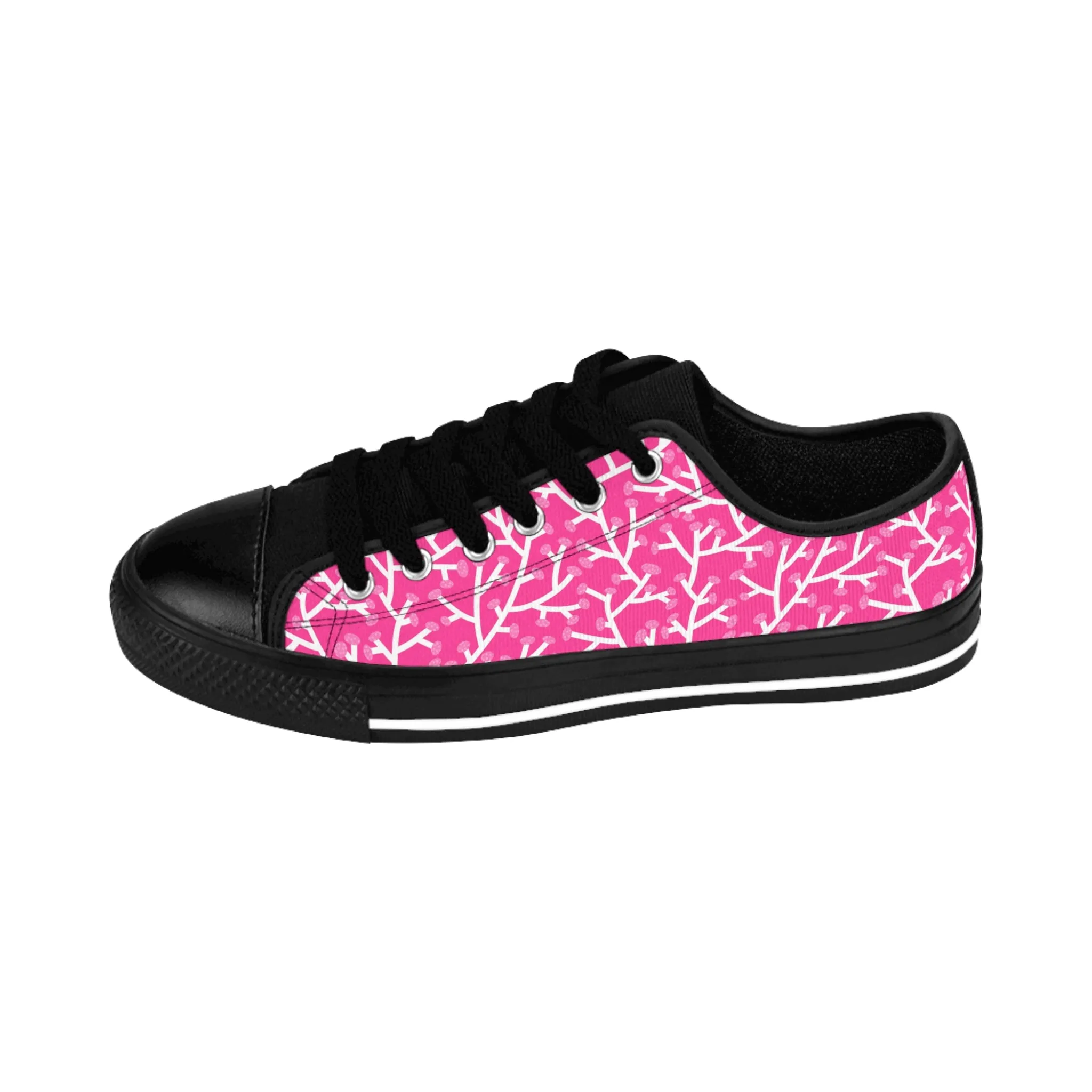 Pink Halloween Mushrooms Women's Sneakers