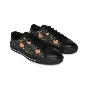 Pink Rose and Lizards Women's Sneakers