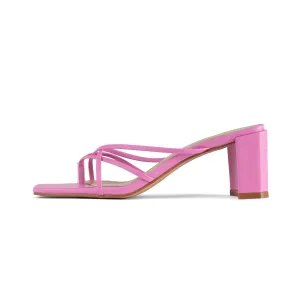 RAID Stephany Block Heeled Mule in Pink