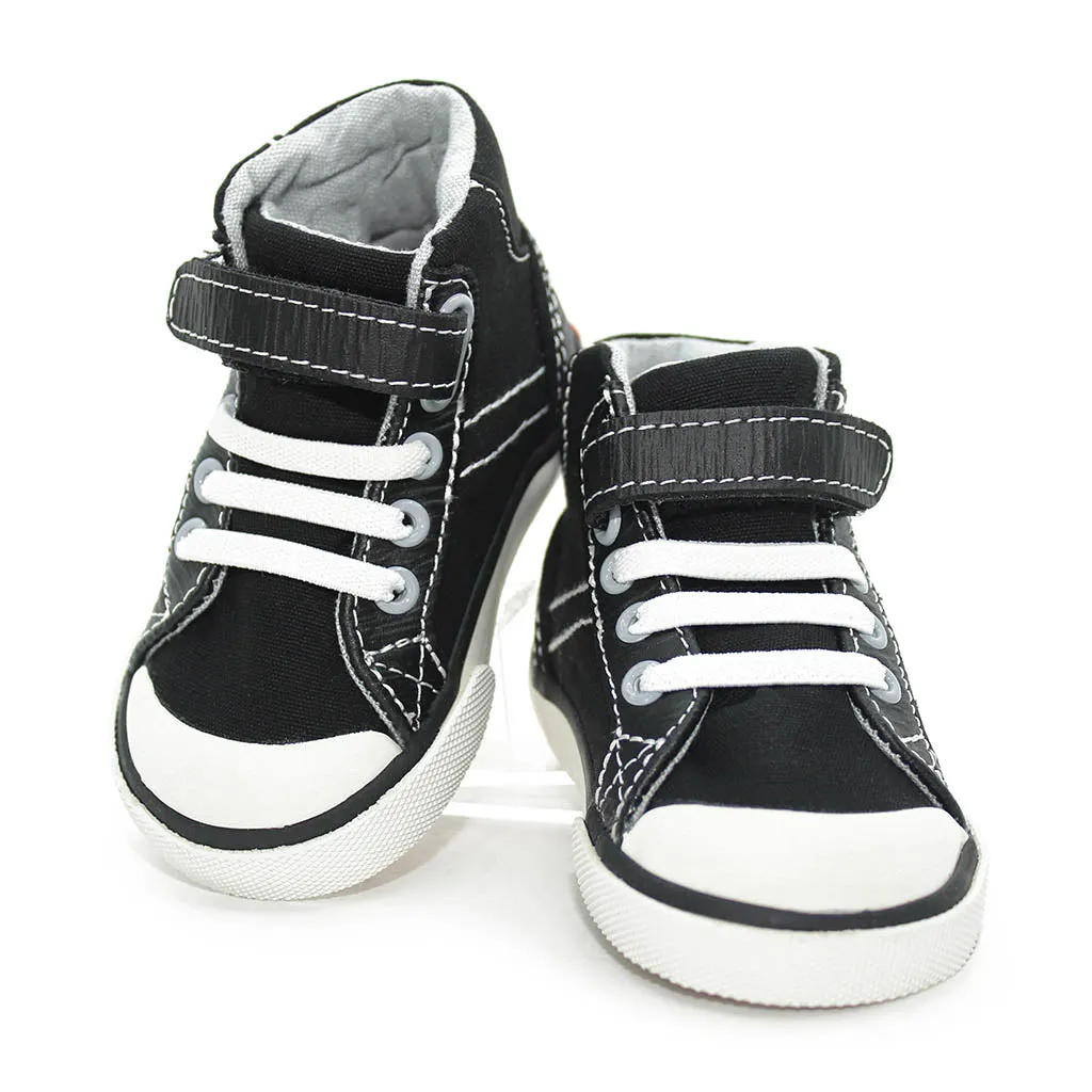 See Kai Run Dane Sneakers Black Infants Walkers Toddlers Kids Boys - Kids Shoes