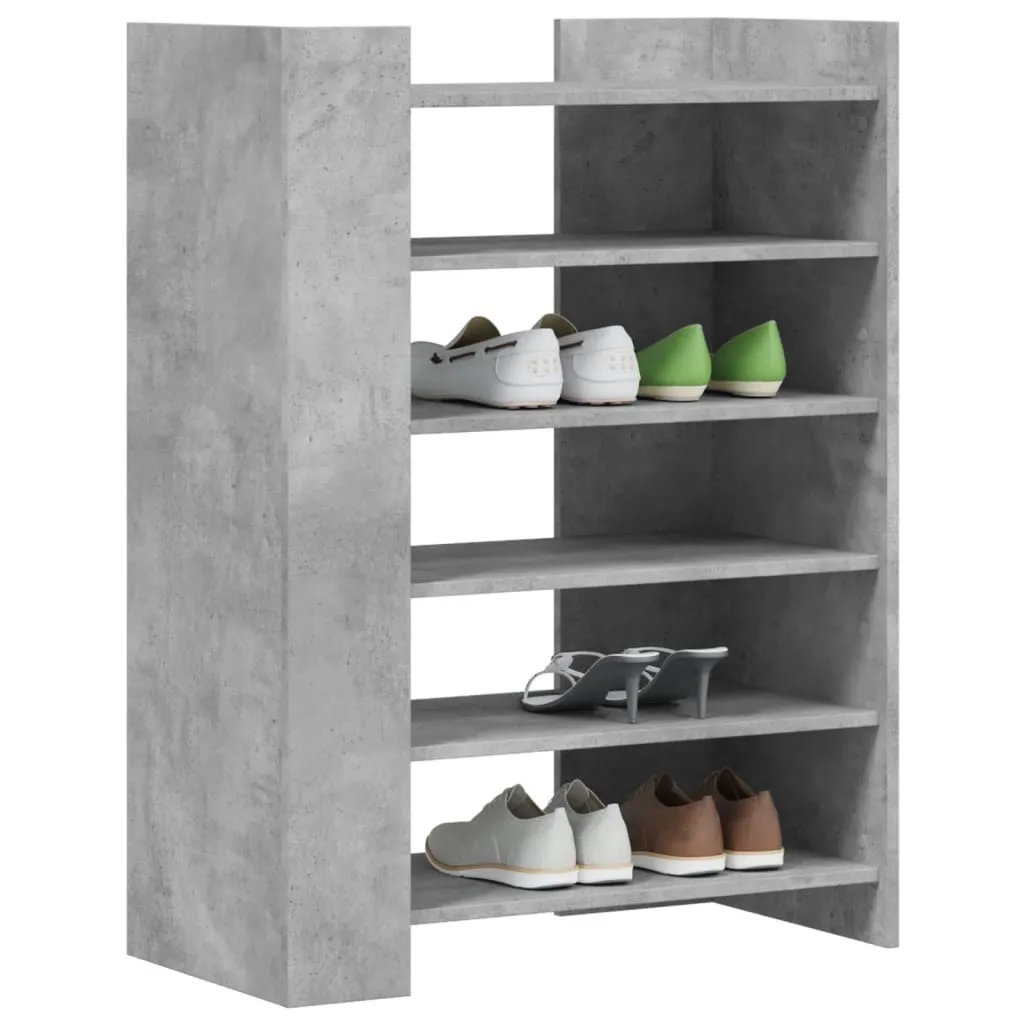 Shoe Cabinet Concrete Grey 74.5x37.5x100 cm Engineered Wood