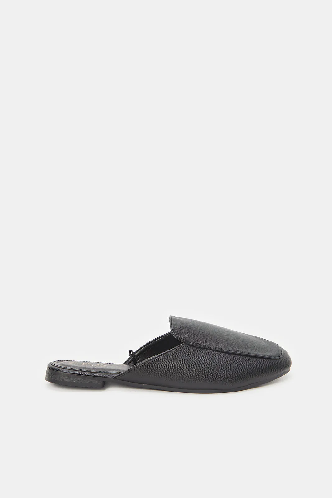 Women Black Closed Toe Mules