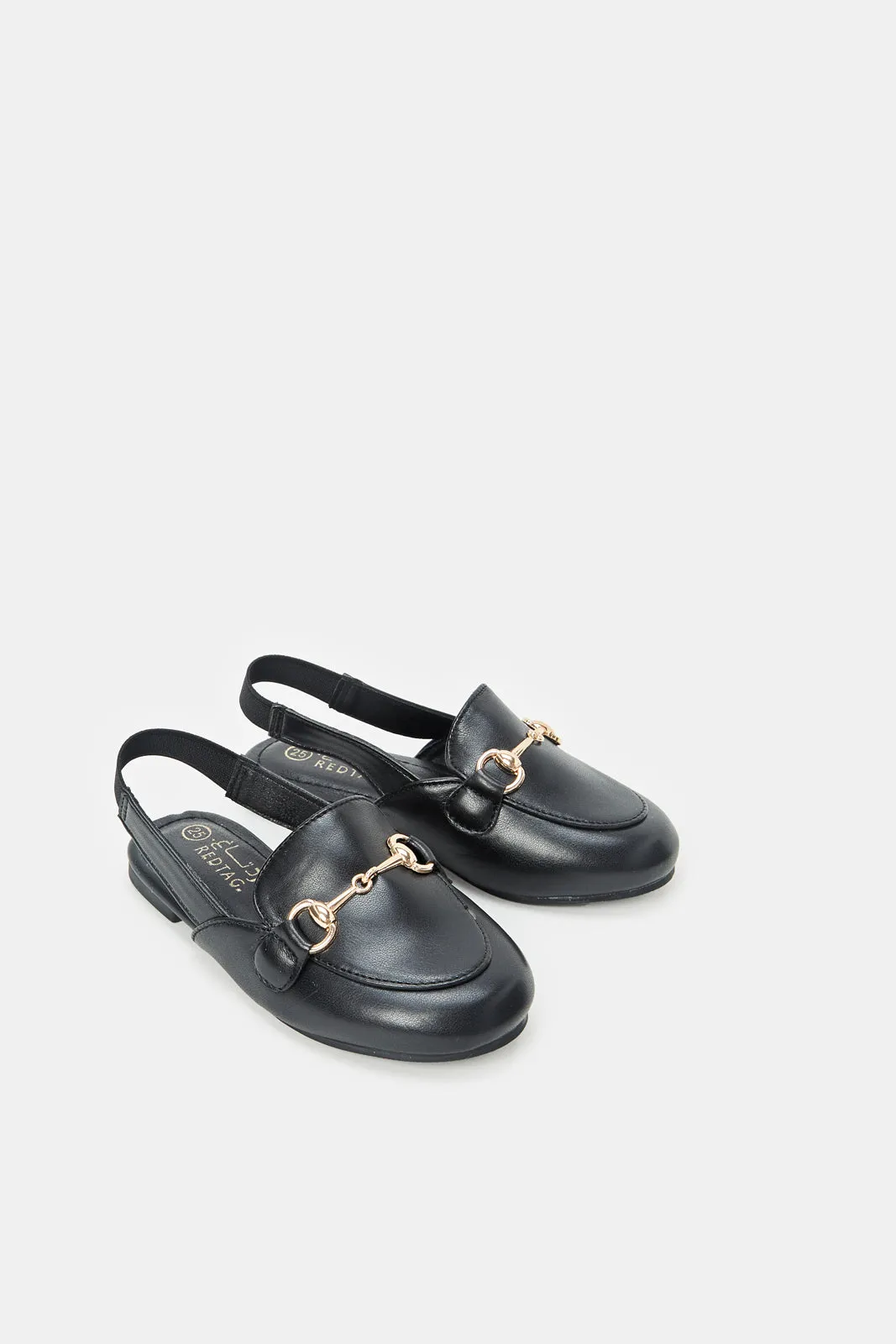 Women Black Mule With Backstrap